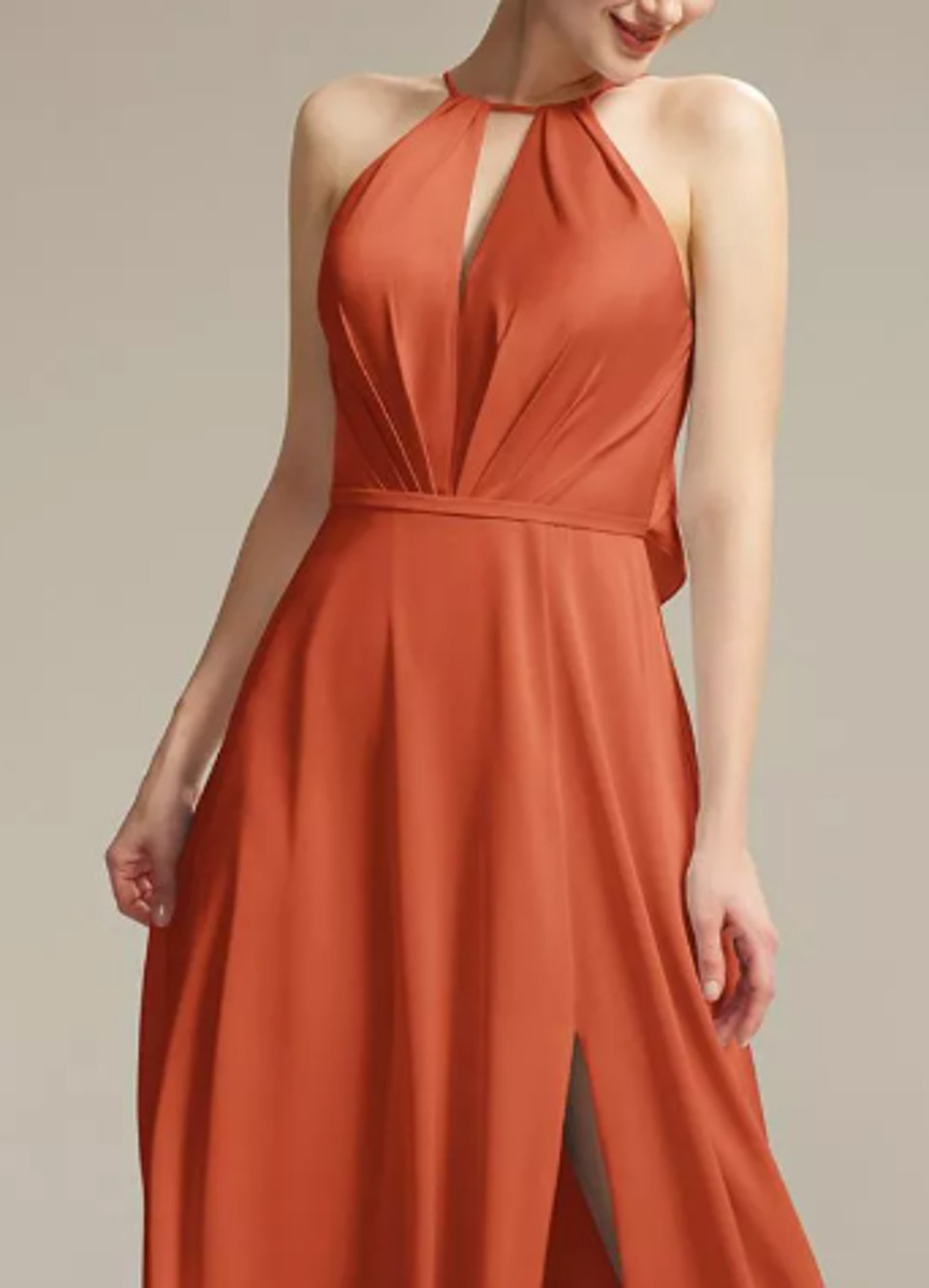 AW BRIDAL SZ 8 M tangerine orange Irma wedding formal party maxi dress NEW B20